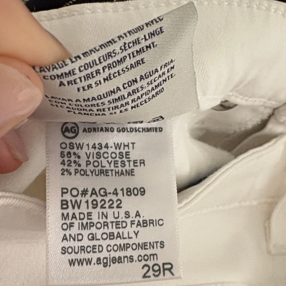 AG Adriano Goldschmied Women's Prima Cigarette Leg White Jean - Picture 5 of 6